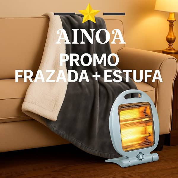 Frazada Corderito 1 Plaza + Estufa 